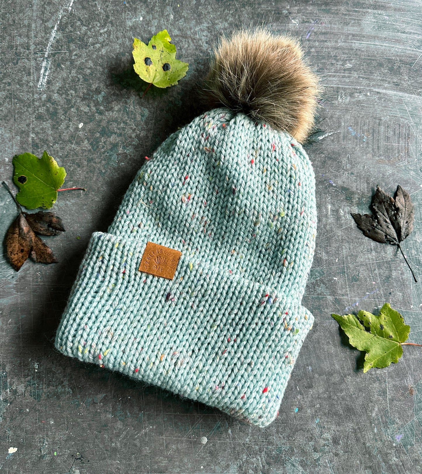 Light Aqua Speckled Hat