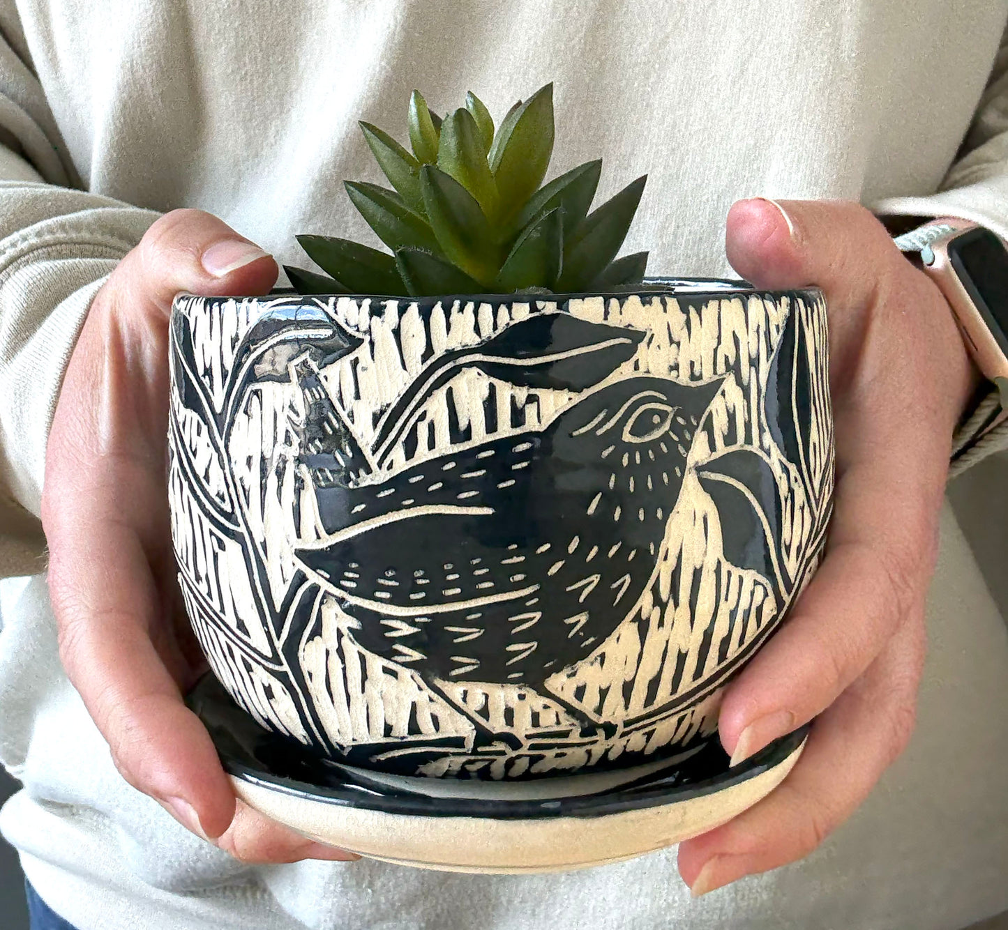 Sgraffito Planter 2