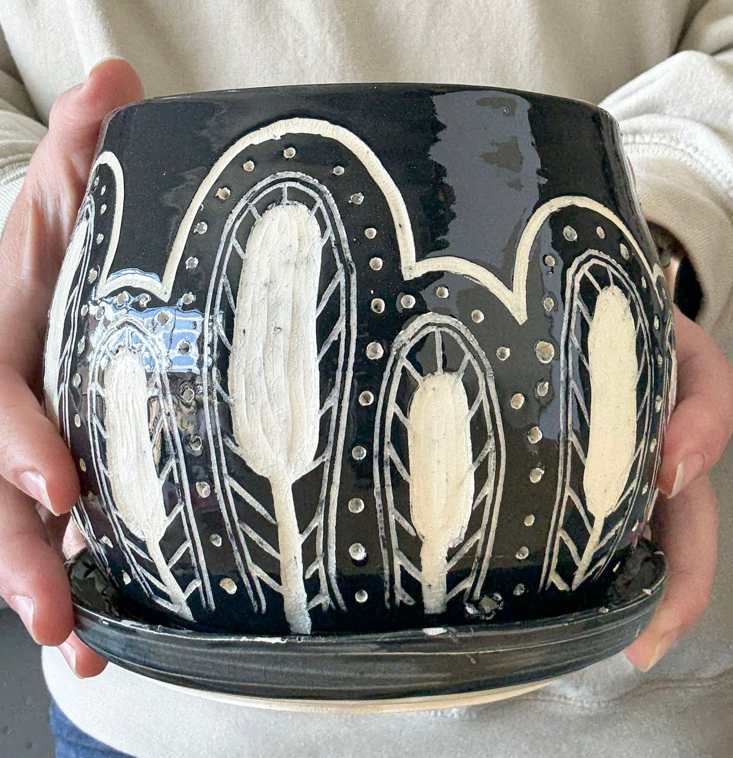 Sgraffito Planter 4