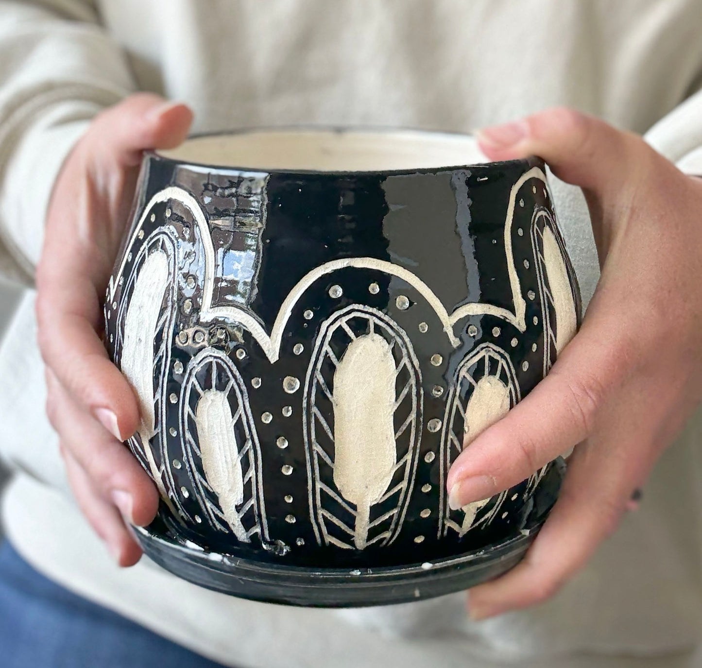 Sgraffito Planter 4