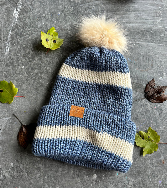 Blue striped hat